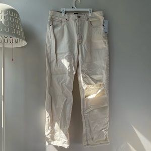 NWT BDG Cream Ripped Jeans
